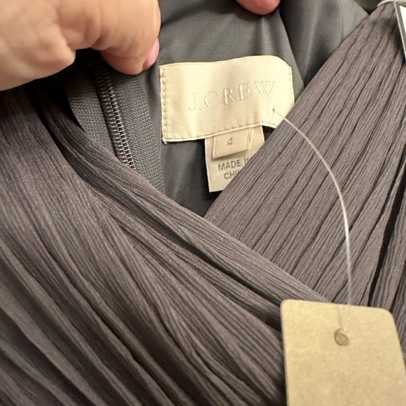 J. Crew Heidi 100% Silk dress gray size 4 NWT Fairy Romantic Bridesmaid wedding - Picture 7 of 8